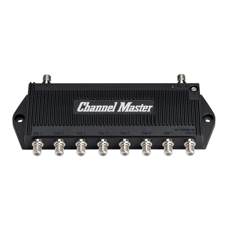 Channel Master TV Antenna Booster 8 Distribution Amplifier 8-port - Black