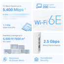 TP-Link Deco XE75 Pro AXE5400 WholeHome Mesh Wi-Fi 6E Tri-Band System - 2-pack - White