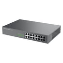 Grandstream Rackmountable Layer 2 Unmanaged 16-port Gigabit Ethernet Switch with 8 x PoE Output - Grey