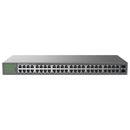 Grandstream Rackmountable Layer 2 Unmanaged 50-port Ethernet Switch with 48 x Gigabit Ports and 2 x SFP Ports - Grey