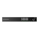 Grandstream Rackmountable Enterprise Layer 2+ 10-port Managed PoE Network Switch with 8 x PoE Gigabit Ethernet Ports and 2 x SFP Ports - Grey