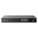 Grandstream Rackmountable Enterprise Layer 2+ 10-port Managed PoE Network Switch with 8 x PoE Gigabit Ethernet Ports and 2 x SFP Ports - Grey
