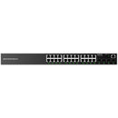 Grandstream Rackmountable Enterprise Layer 2+ 28-port Managed Network Switch with 24 x Gigabit Ethernet Ports and 4 x SFP Ports - Grey