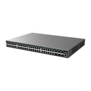 Grandstream Rackmountable Enterprise Layer 2+ 54-port Managed PoE Network Switch with 48 x PoE Gigabit Ethernet Ports and 6 x SFP+ Ports - Grey
