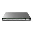 Grandstream Rackmountable Enterprise Layer 2+ 54-port Managed PoE Network Switch with 48 x PoE Gigabit Ethernet Ports and 6 x SFP+ Ports - Grey