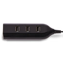 Jensen USB A to 4 Port USB A Hub - Black