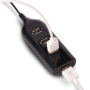 Jensen USB A to 4 Port USB A Hub - Black