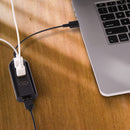 Jensen USB A to 4 Port USB A Hub - Black