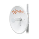 NetPoint 3-ft Parabolic Antenna Backhaul Starter Kit with N-Female to SMA-Male Pigtail - White