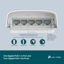 TP-Link Omada 5-Port Gigabit Smart Switch with 1-Port PoE++ In and 4-Port PoE+ Out - White