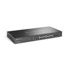 TP-Link Omada 16-Port 2.5G and 2-Port 10GE SFP+ L2+ Rackmountable Managed Switch with 8-Port PoE+ - Grey