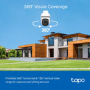 TP-Link Tapo 2K Full Colour Night Vision Pan/Tilt Security Wi-Fi Camera - White
