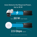 TP-Link 2.5G PoE+ Injector Adapter - Black