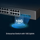 TP-Link JetStream 24-Port 2.5GBASE-T and 4-Port 10GE SFP+ L2+ Rackmountable Managed Switch with 16-Port PoE+ & 8-Port PoE++ - Grey