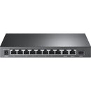 TP-Link 11-Port Gigabit Desktop Switch with 8 x 10/100Mbps PoE+ Ports, 2× Gigabit RJ45 Ports, and 1× Gigabit SFP Port - Grey