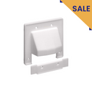 Arlington Dual Gang Reversible Two-Piece Low-Voltage Cable Entrance Plate - White
