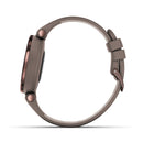 Garmin Lily Classic Leather Heart Rate Smartwatch and Fitness Tracker with Assistance Alerts - Bronze