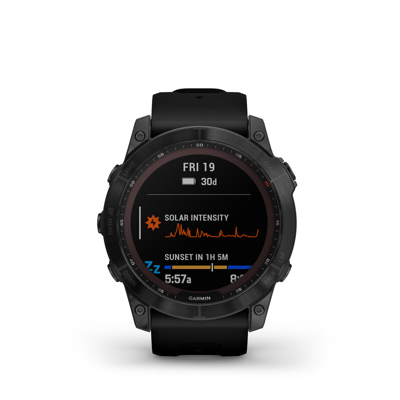 Garmin fenix 7X Sapphire Solar Charging GPS Smartwatch Steel and Fitness Tracker with Incident Detection - Black