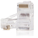 Vertical Cable Cat5e RJ45 Connectors - 100 Pack - Clear