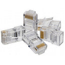 Vertical Cable Cat5e RJ45 Connectors - 100 Pack - Clear