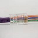Vertical Cable CAT6A Feed Through Plug Unshielded RJ45 Modular Connector - 100-pack