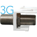 Vertical Cable F-81 3-Ghz Keystone Insert - Nickel Plated - White