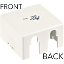 Vertical Cable 2-port Keystone Surface Mount Box with Adhesive Tape - White