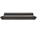 Vertical Cable Rack Mountable 2U 48-port Shielded Blank Patch Panel with Ground and Cable Manager - 48.26-cm (19-in) - Black