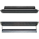 Vertical Cable Rack Mountable 2U 48-port Blank Patch Panel with Cable Manager - 48.26-cm (19-in) - Black