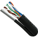 Vertical Cable Outdoor UV Rated Cat5e 350-MHz 8-Conductor 4-Pair 24-gauge CMX Solid Bare Copper with Messenger - 304.8-meter (1000-ft) Spool - Black