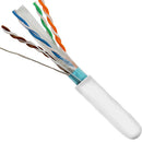 Vertical Cable Shielded Riser Rated Cat6 550-MHz 8-Conductor 4-Pair 23-gauge UTP Solid Bare Copper FT4 - 304.8-meter (1000-ft) Spool - White