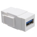 HomeWorx Snap-In USB-A Female to Female Keystone Insert