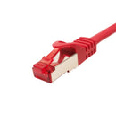 Vertical Cable CAT6A Mold-Injection Snagless Shielded Patch Cable - 0.3-meter (1-ft) - Red