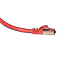 Vertical Cable CAT6A Mold-Injection Snagless Shielded Patch Cable - 0.3-meter (1-ft) - Red