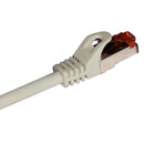 Vertical Cable CAT6A Mold-Injection Snagless Shielded Patch Cable - 0.9-meter (3-ft) - Grey