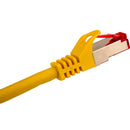 Vertical Cable CAT6A Mold-Injection Snagless Shielded Patch Cable - 2.1-meter (7-ft) - Yellow