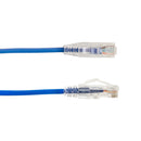 Vertical Cable CAT6A Slim Snagless Patch Cable - 0.15-meter (0.5-ft) - Blue