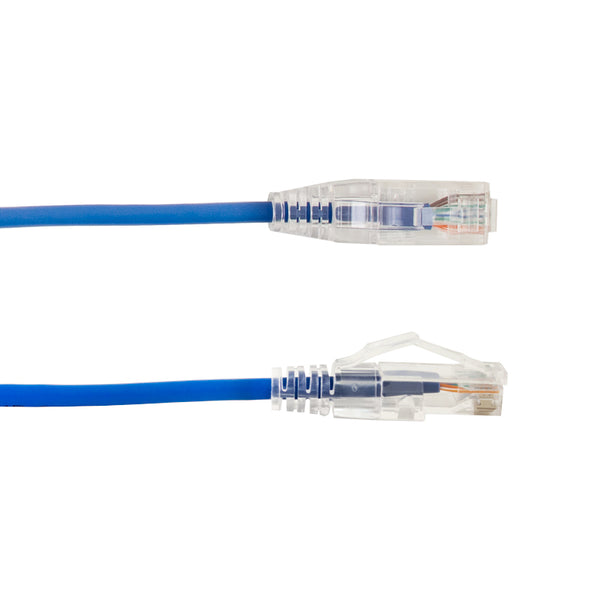 Vertical Cable CAT6A Slim Snagless Patch Cable - 0.15-meter (0.5-ft) - Blue