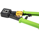 Vertical Cable Crimp Tool for RJ45 Cat6/Cat6a Non-Feed-Through and Cat6/Cat6a Feed-Through Connectors 8×8 - Green