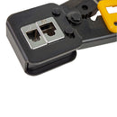 Vertical Cable Crimp Tool for RJ45 Cat6/Cat6a Non-Feed-Through and Cat6/Cat6a Feed-Through Connectors 8×8 - Green