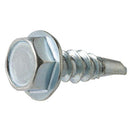 FitsFast 10 x 1/2-in Zinc-Plated Hex-Head Self-Drilling Sheet Metal Screws - 100-pack