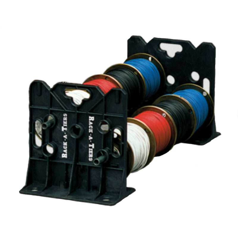 Rack-A-Tiers Multi Purpose Wire Dispenser with Interlocking Pairs - Black