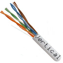 Vertical Cable Unshielded Plenum Rated Cat6 550MHz 8-Conductor 4-Pair 23-gauge UTP Solid Bare Copper FT6 - 304.8-meter (1000-ft) Pull Box - White
