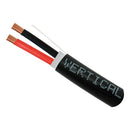 Vertical Cable Outdoor 14AWG 2 Conductor Direct Burial Speaker Wire - 152.4-meter (500-ft) Pull box - Black