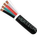 Vertical Cable Audio Cable UV Rated Outer Jacket Direct Burial 18-AWG 4-Conductor 16-Strand PE Jacket Pull Box - 152.4-meter (500-ft) - Black
