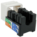 Vertical Cable RJ45/Cat5e Data Grade 8x8 Keystone Insert - 25-pack - White