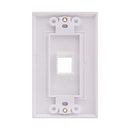 Vertical Cable 1-port Keystone Insert Decora Wall Plate - White