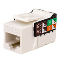 Vertical Cable RJ45/Cat5e Data Grade Keystone Insert - Single - White