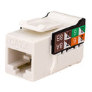 Vertical Cable RJ45/Cat6 8x8 Data Grade Keystone U-Jack Insert - Single - White