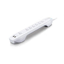 360 Electrical Idealist 7-Outlet Surge Protector with 2x 2.4-amp USB Ports and 1.8-meter (6-ft) Cord - White
